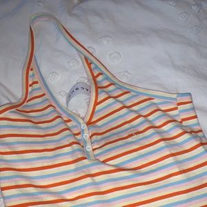pacsun halter striped tank top